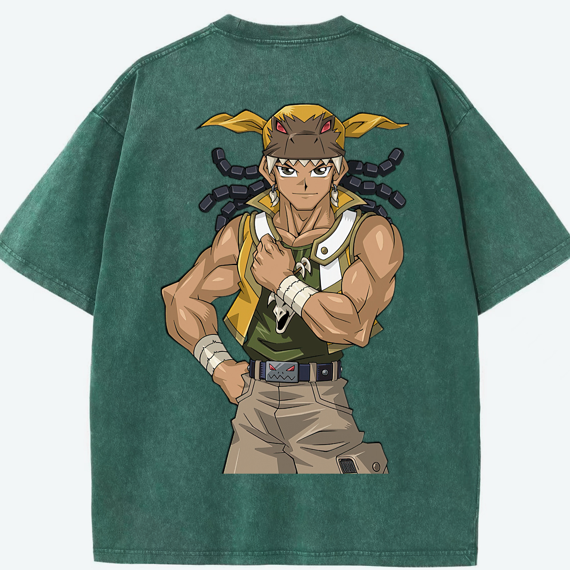 （画像用） 遊☆戯☆王 Yu-Gi-Oh! 綿100% ヴィンテージ風 半袖Tシャツ（背面プリント）